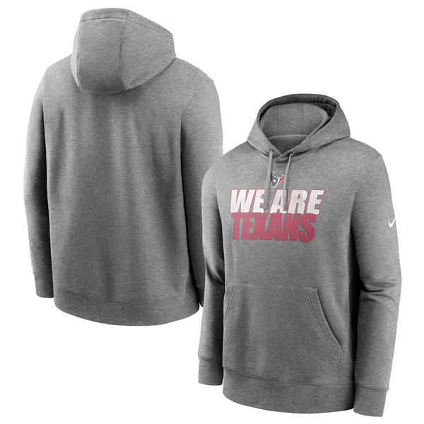 Men's Houston Texans Heathered Gray Fan Gear Local Club Pullover Hoodie